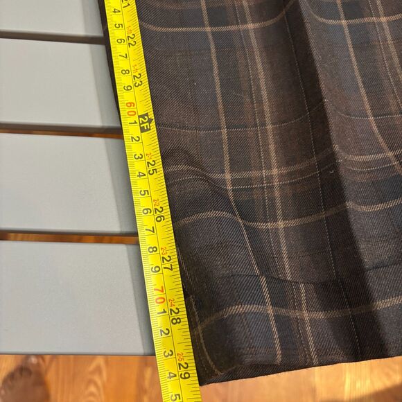 Lauren Ralph Lauren 2 Piece Shirt & Pants Womens M/8 Brown Plaid Wool Button Up - Picture 14 of 16